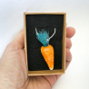 Carrot Pendant on Sterling Silver Chain