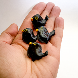 Blackbird, Ceramic Pin