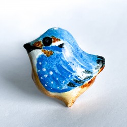 Baby Kingfisher, Ceramic Pin