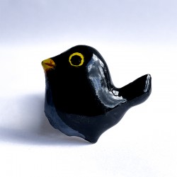 Ceramic Blackbird Pin
