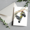 Green woodpecker, greeting card