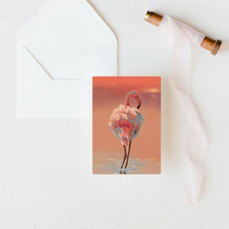 Original Flamingo Greeting Card