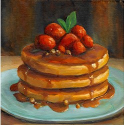 Pancakes Oil Painting