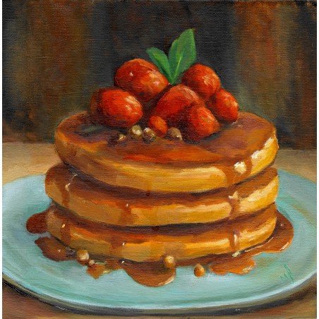 Pancakes Oil Painting